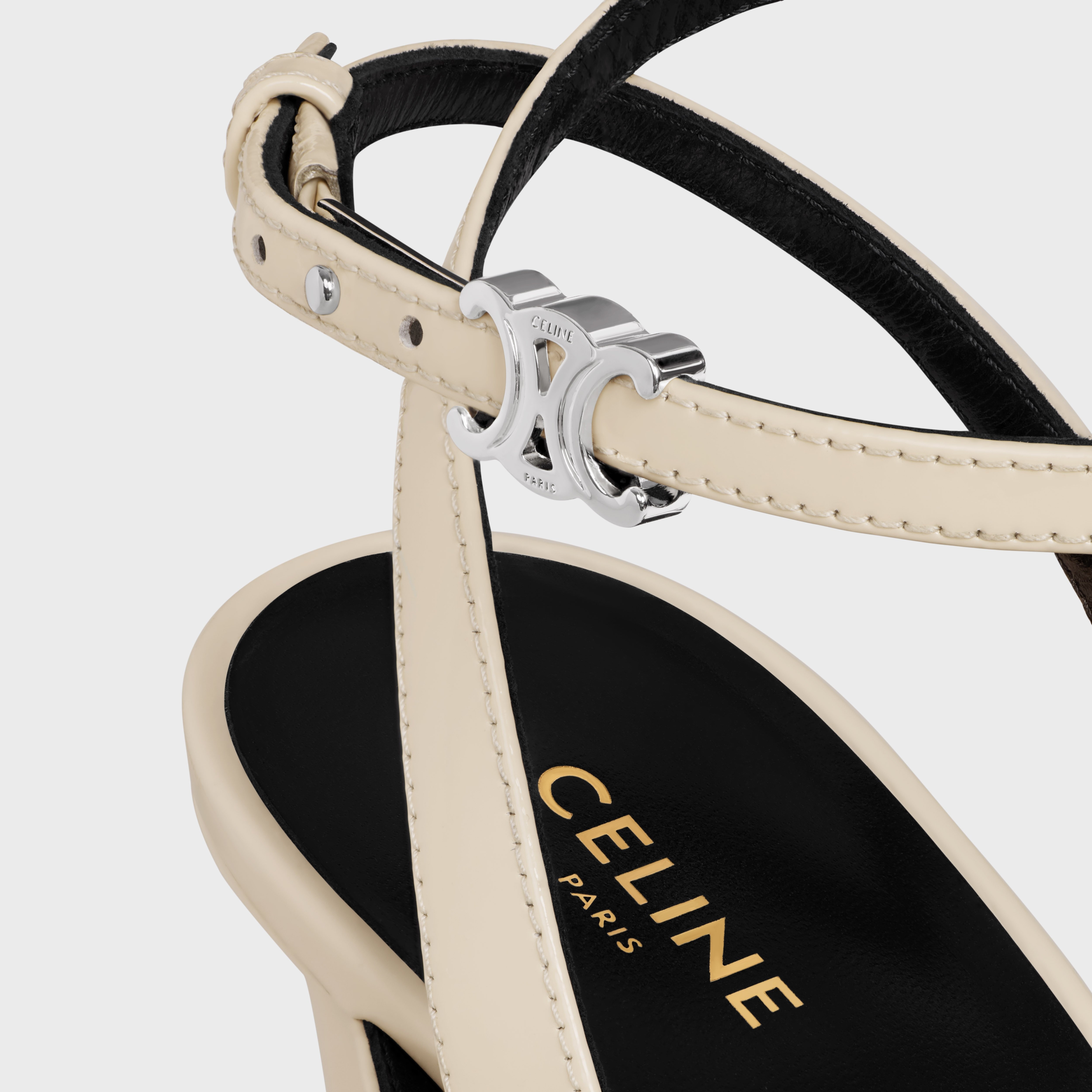 CELINE AVA TRIOMPHE STILETTO SANDAL IN PATENT CALFSKIN - 5