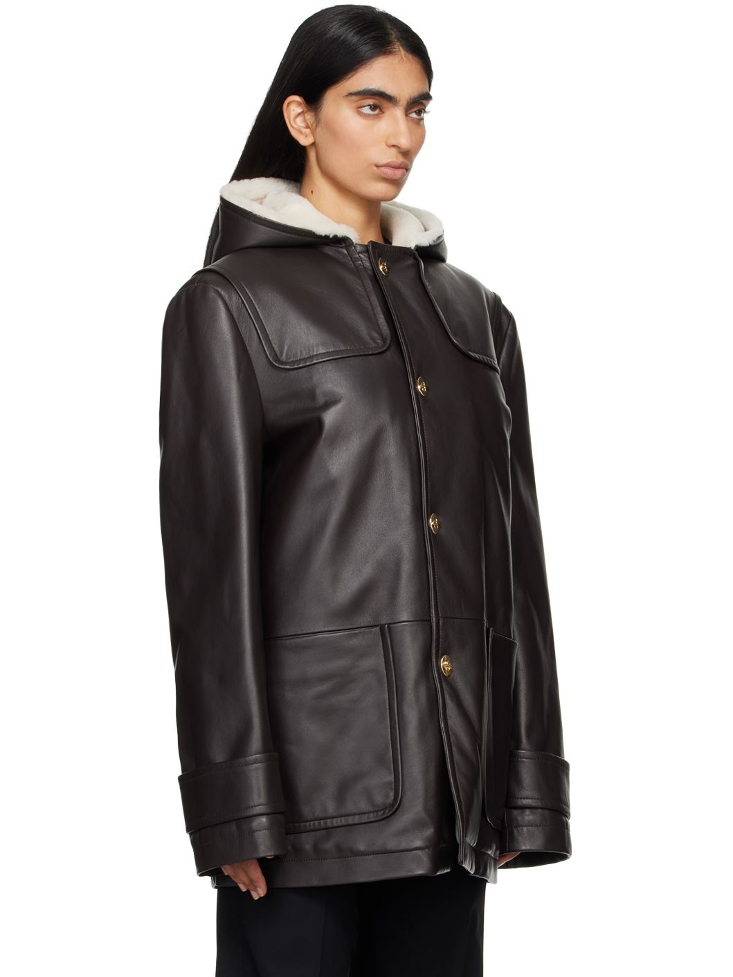 Brown Thought Leather Jacket - 2