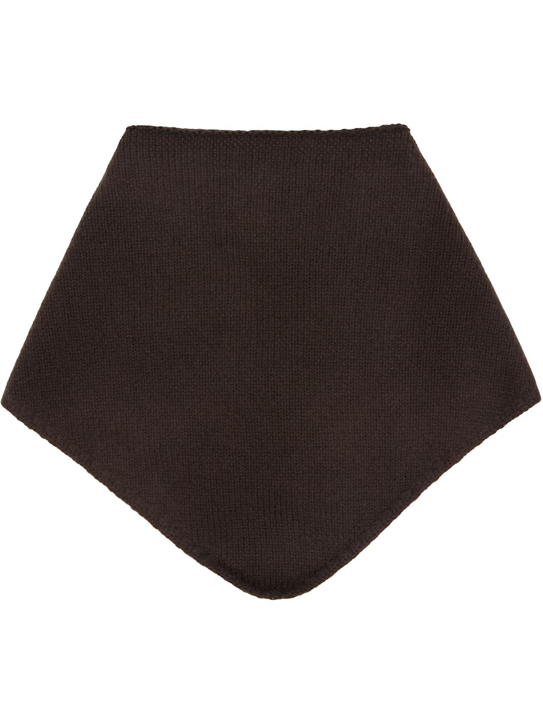 Brown Cashmere Bandana Scarf - 2