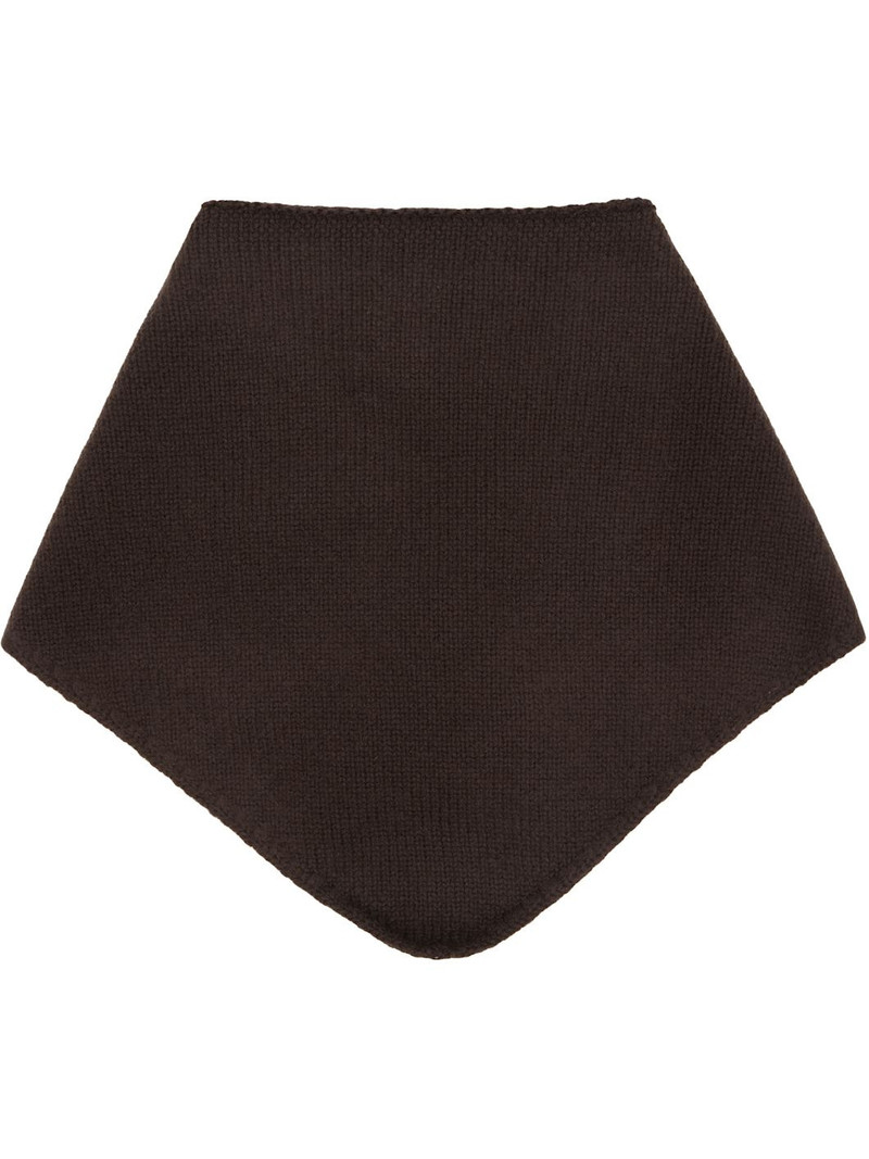 Yves Salomon Brown Cashmere Bandana Scarf outlook