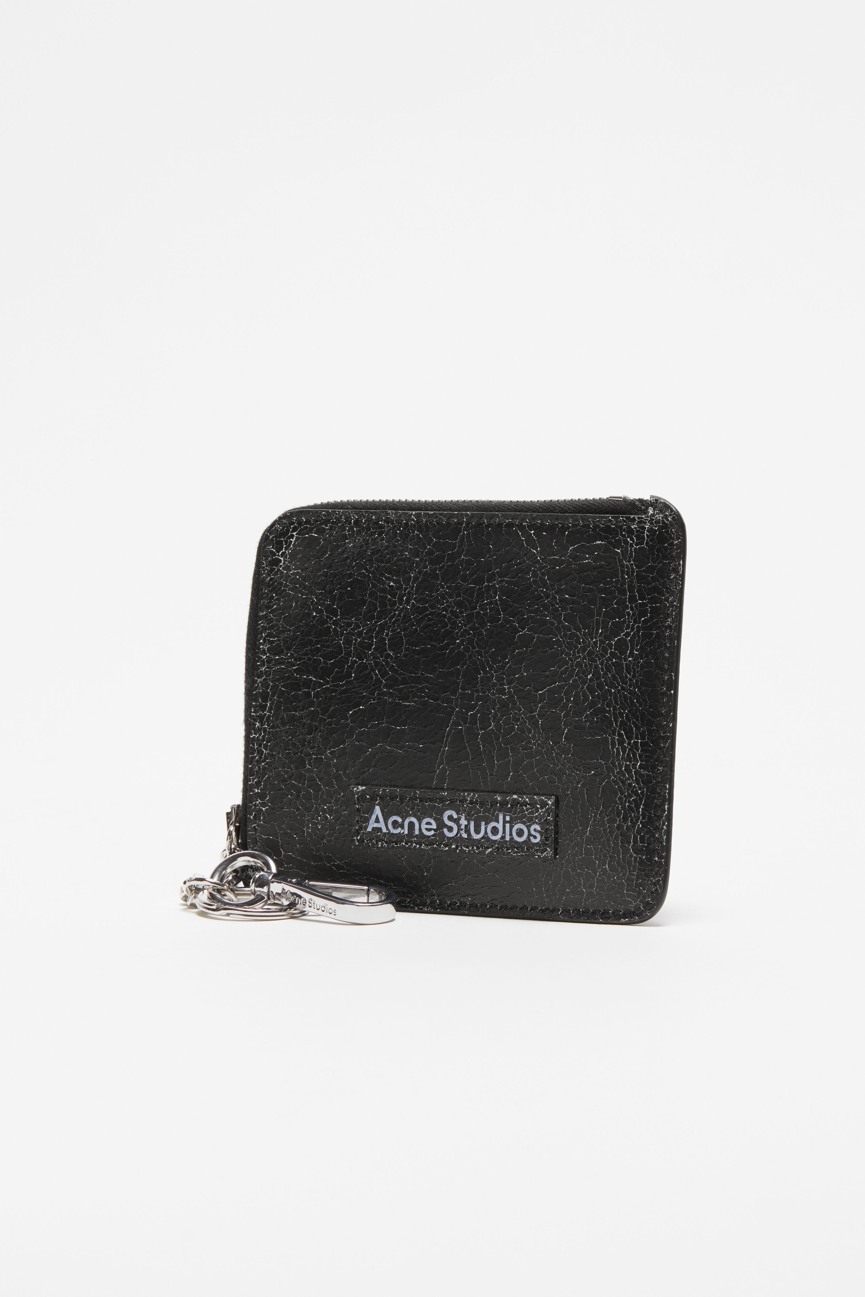 Zip leather wallet - Black - 3