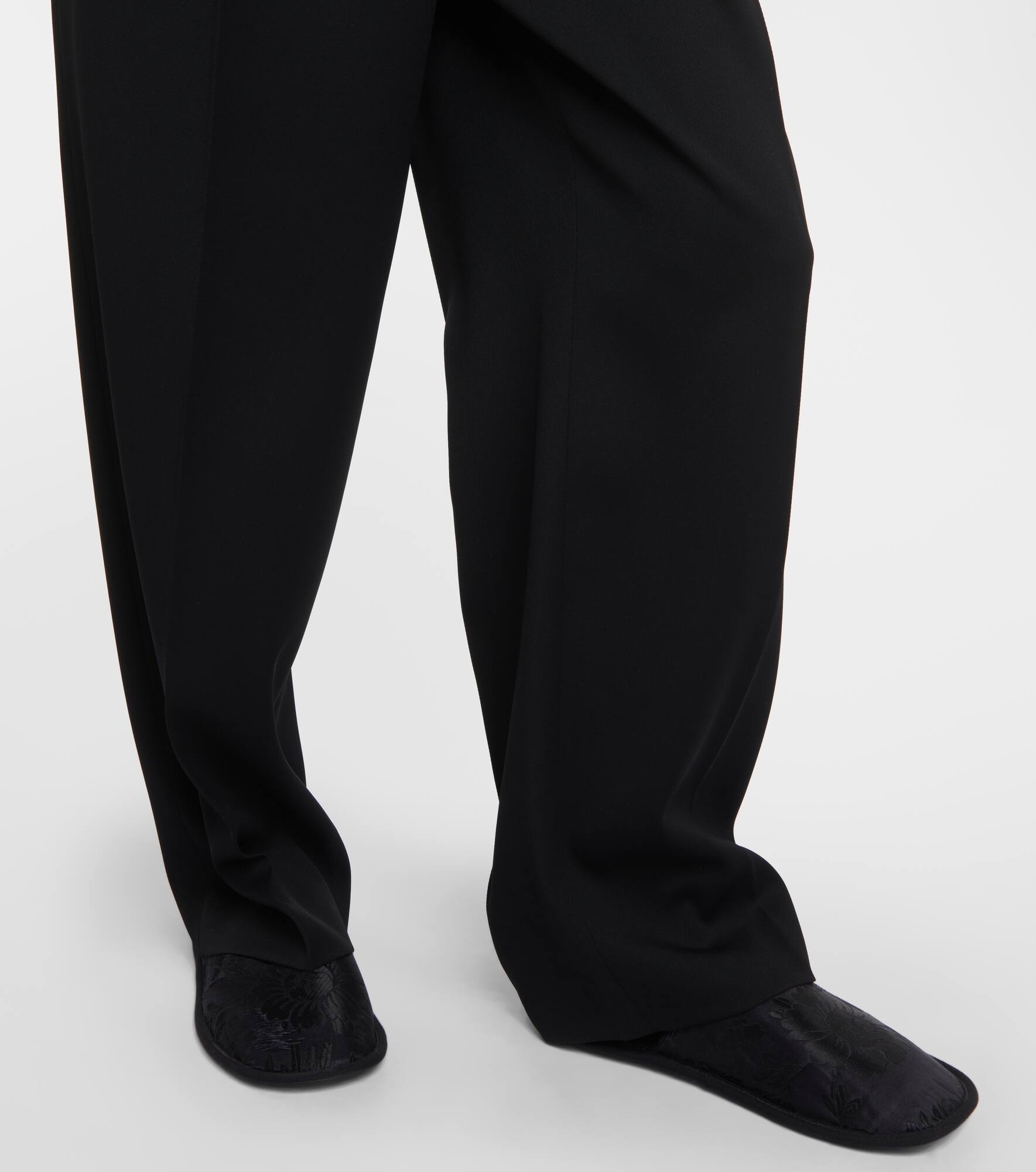 Lonan virgin wool wide-leg pants - 5