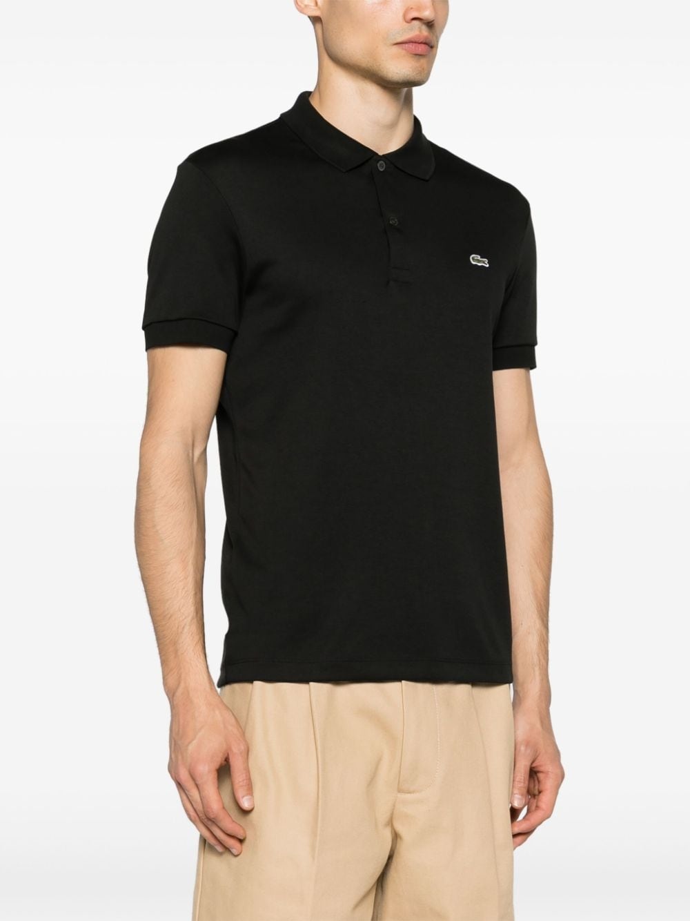 logo-patch jersey polo shirt - 3