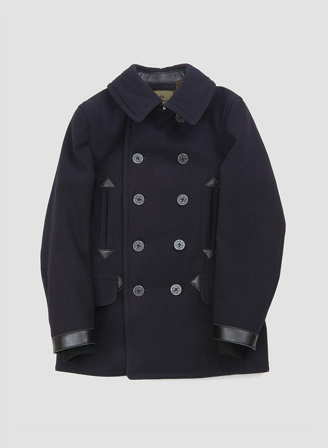 Nigel Cabourn 40's U.S. Navy Pea Coat in Dark Navy | REVERSIBLE