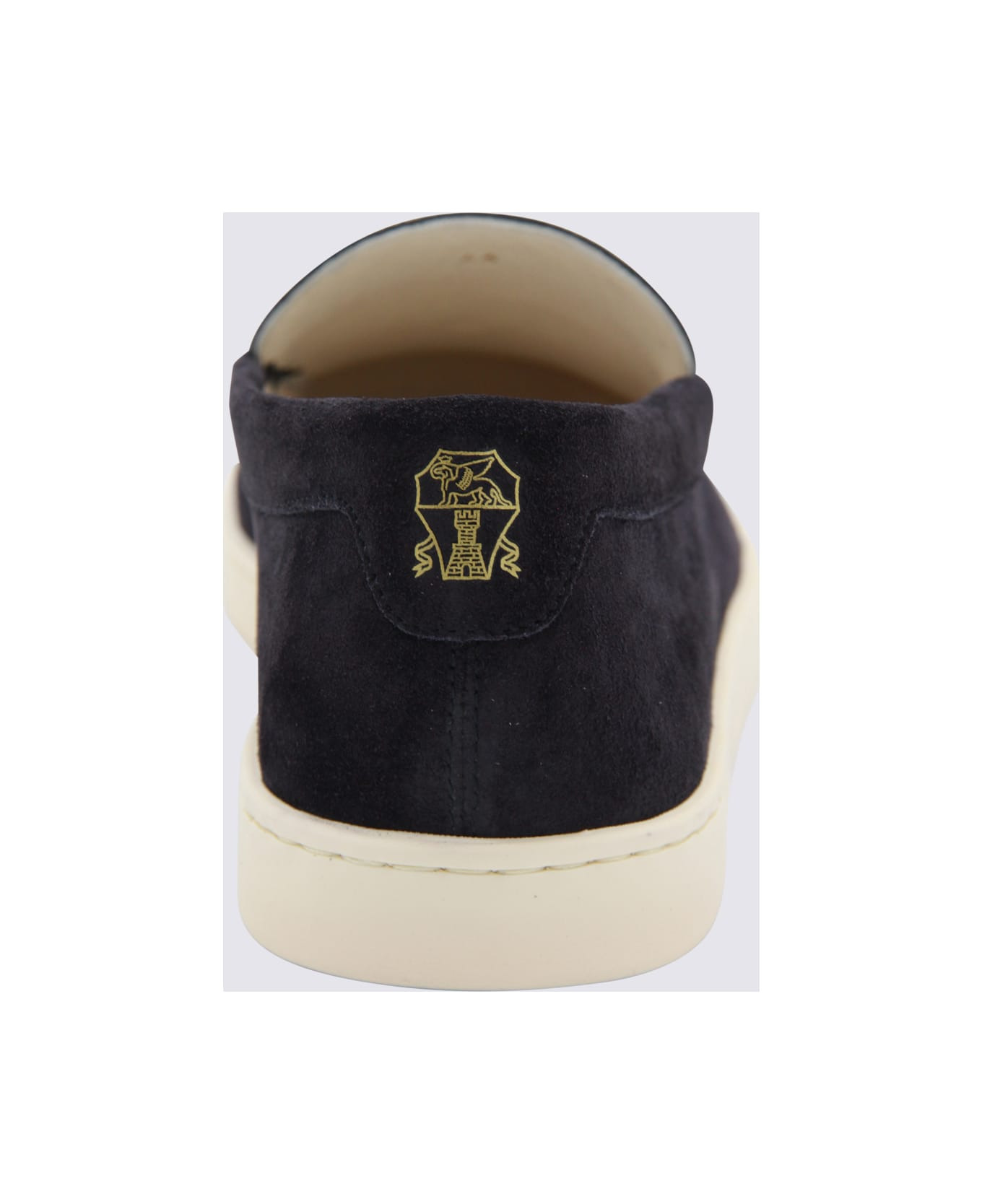 Navy Leather Sneakers - 4
