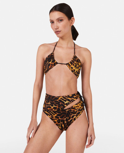 Stella McCartney Blurred Cheetah Print Triangle Bikini Top outlook
