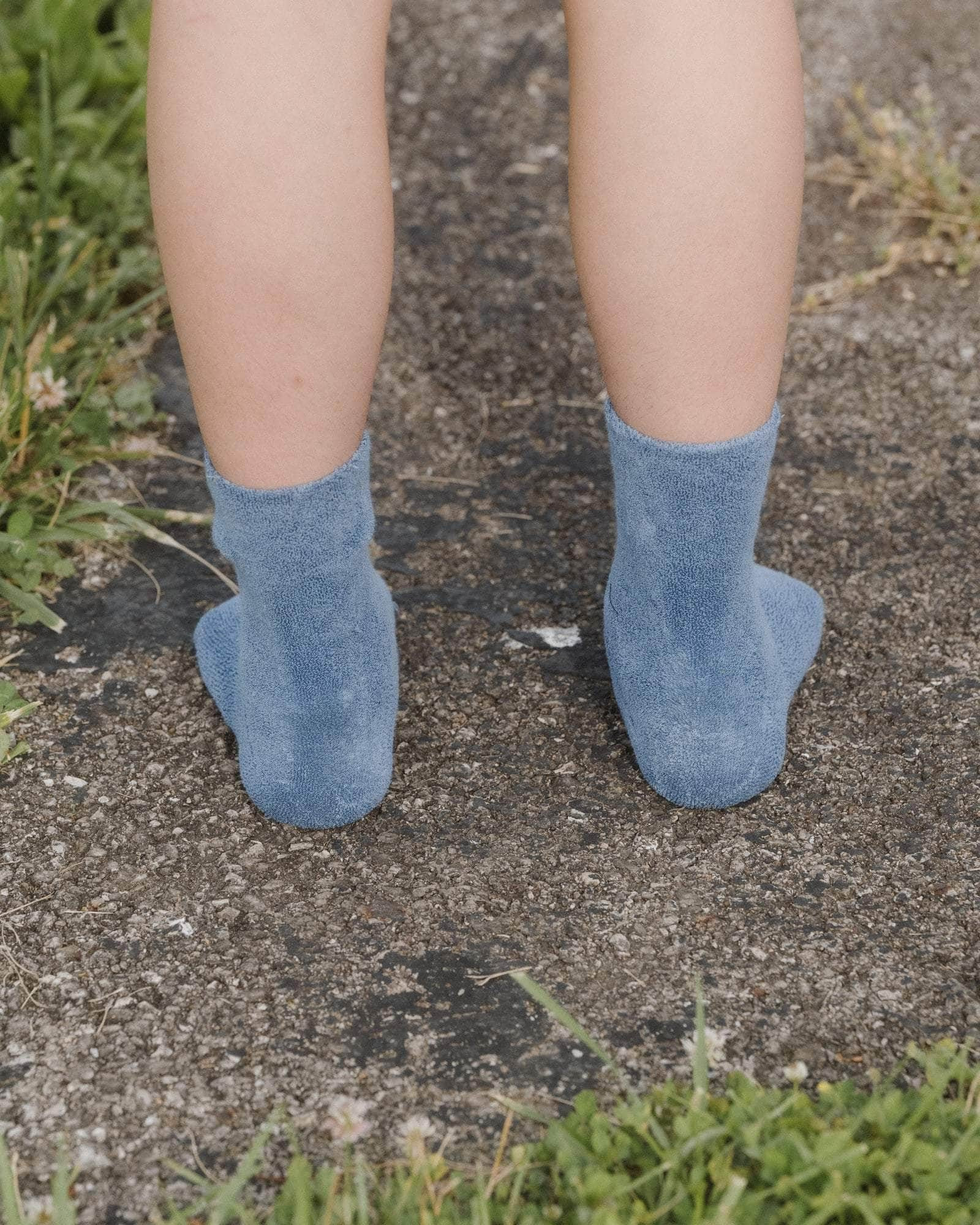 Buckle Overankle Socks - Textured Organic Cotton - 4