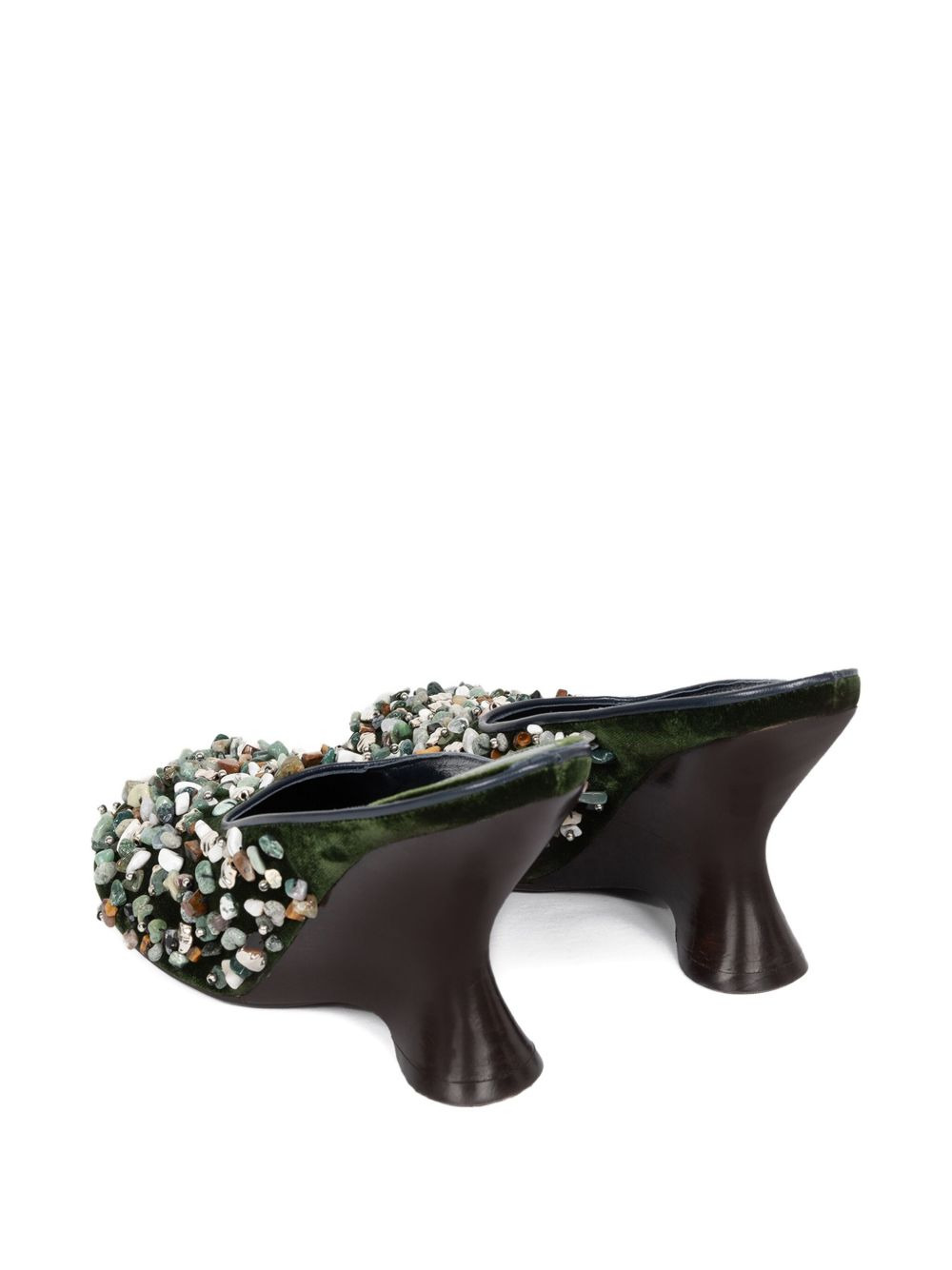 90mm embellished mules - 3