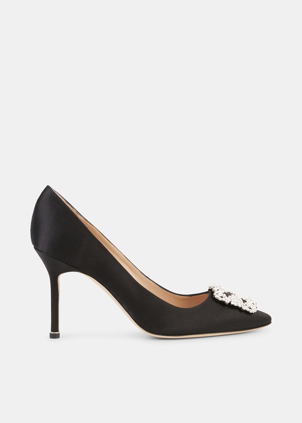 Black Hangisi 90 Jewel Buckle Pumps - 1