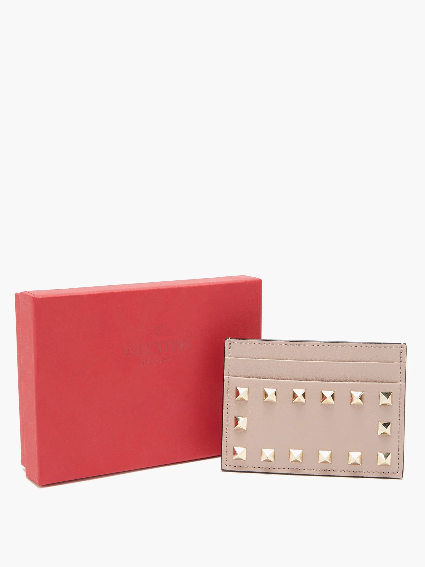 Rockstud leather cardholder - 5