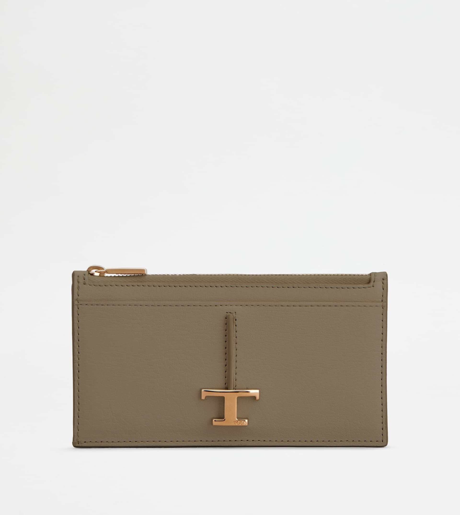 T TIMELESS CARD HOLDER IN LEATHER - 1