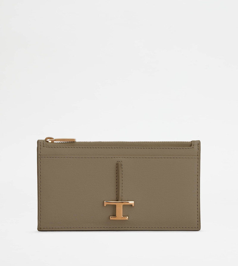 T TIMELESS CARD HOLDER IN LEATHER 1