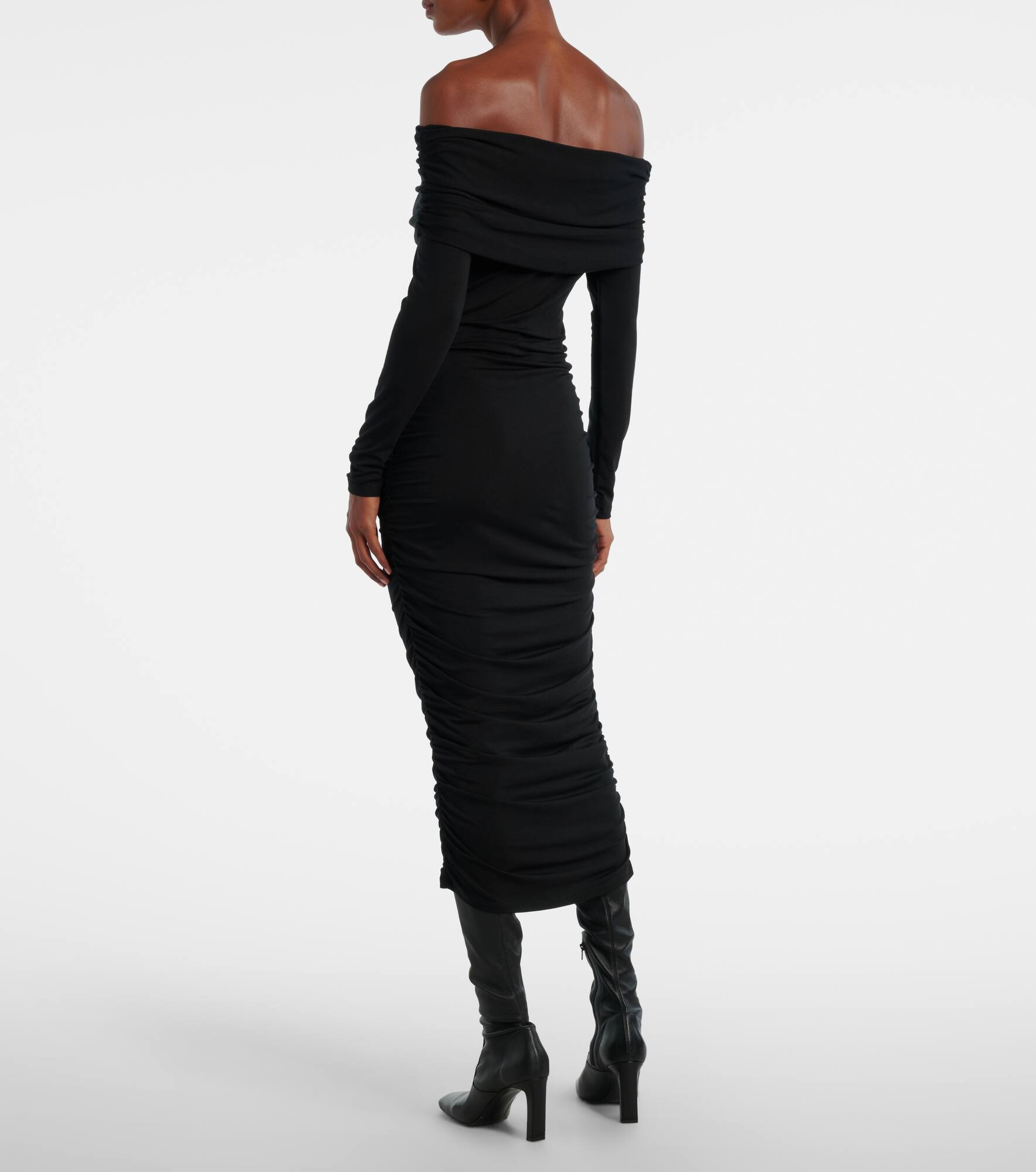 Tinette ruched off-shoulder midi dress - 3