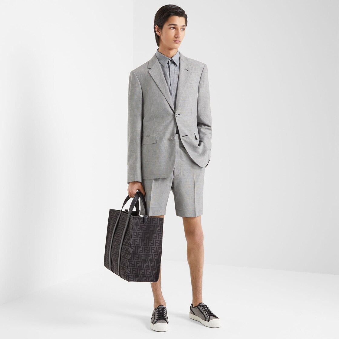 FF jacquard fabric bag - 6