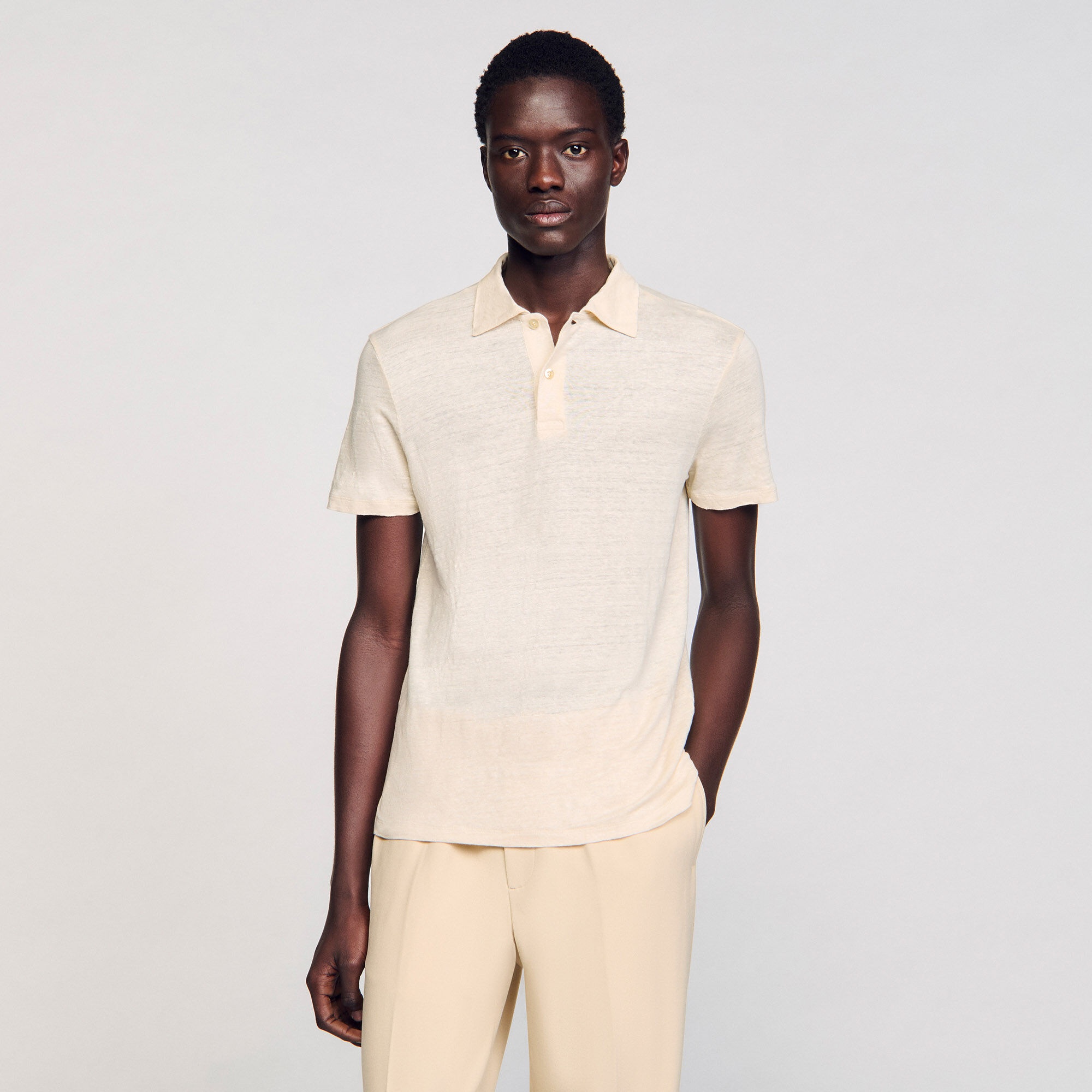 LINEN POLO SHIRT - 4