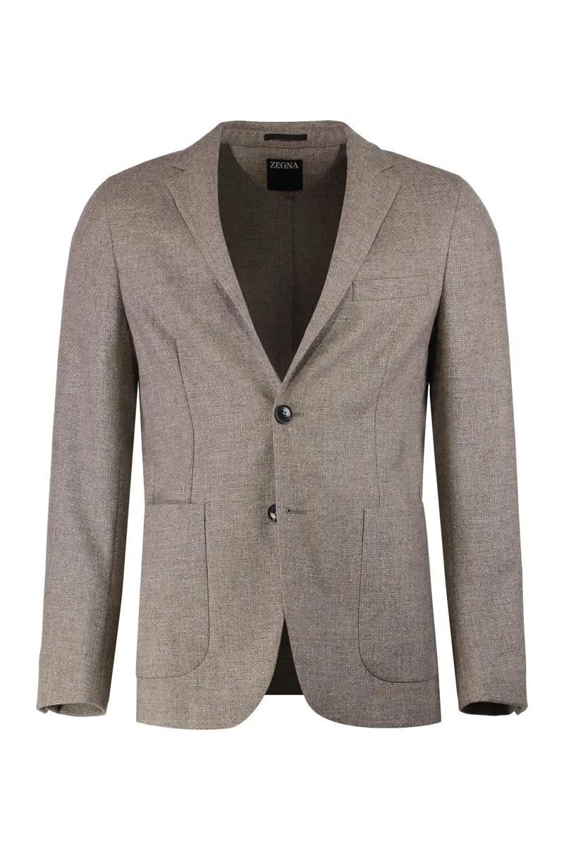 Zegna Single-Breasted Two-Button Jacket - 1