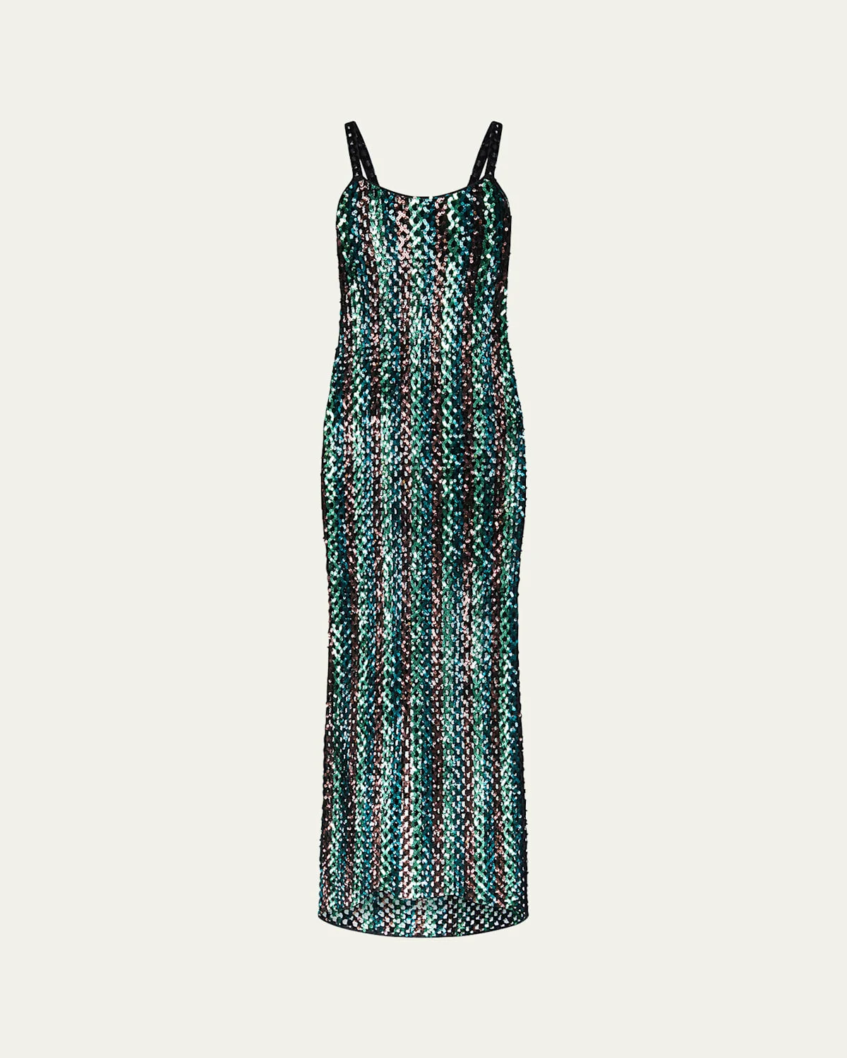 x Henry Zankov Nolita Striped Sequin Net Maxi Dress - 1