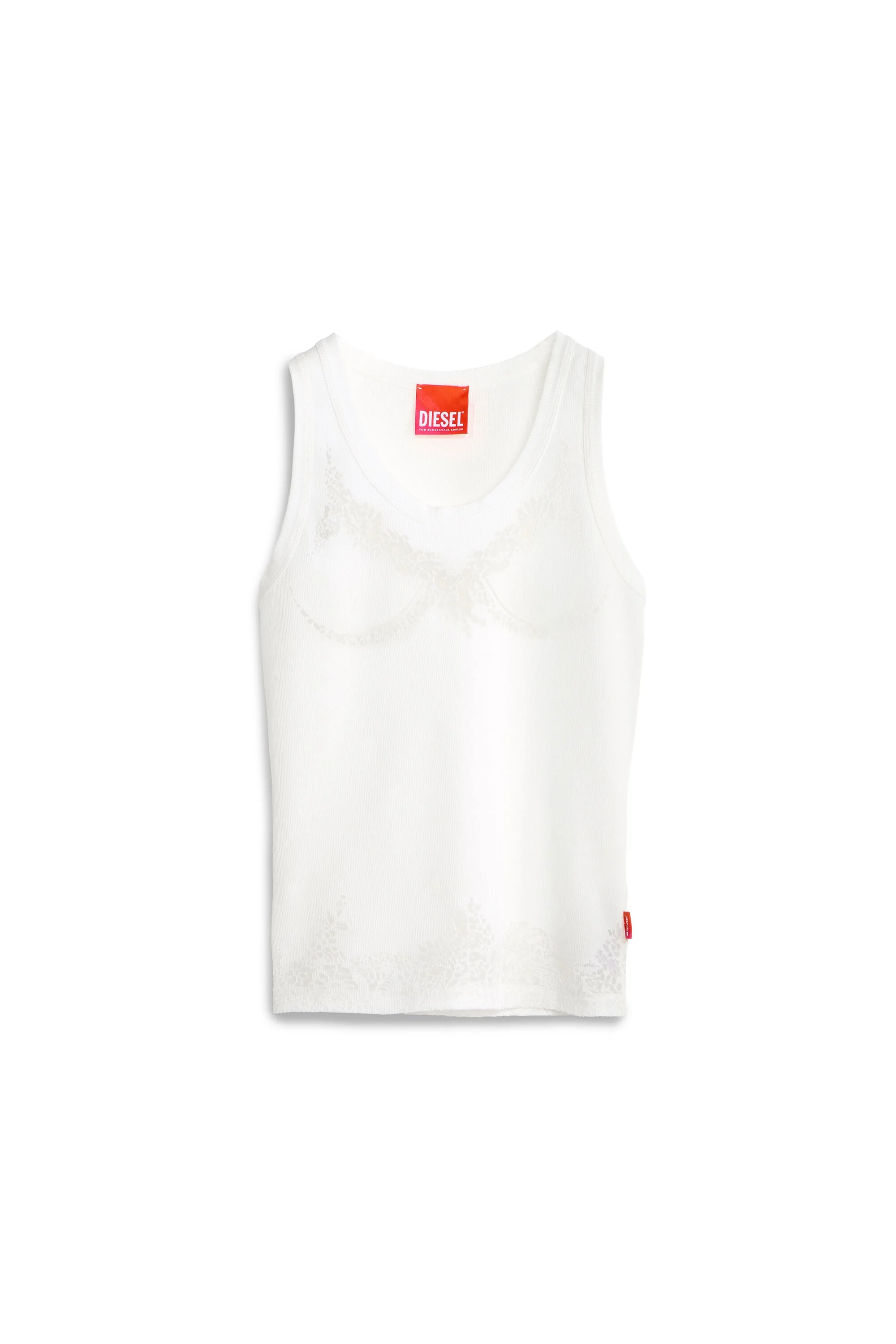 TANK TOP WITH DEVORÉ LACE EFFECT - 1