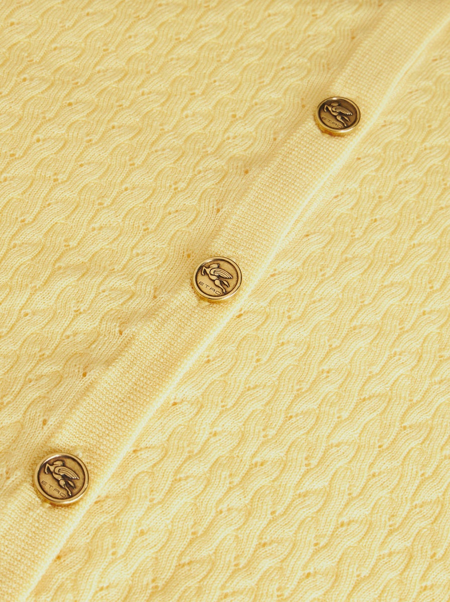 CABLE-KNIT WOOL CARDIGAN - 7