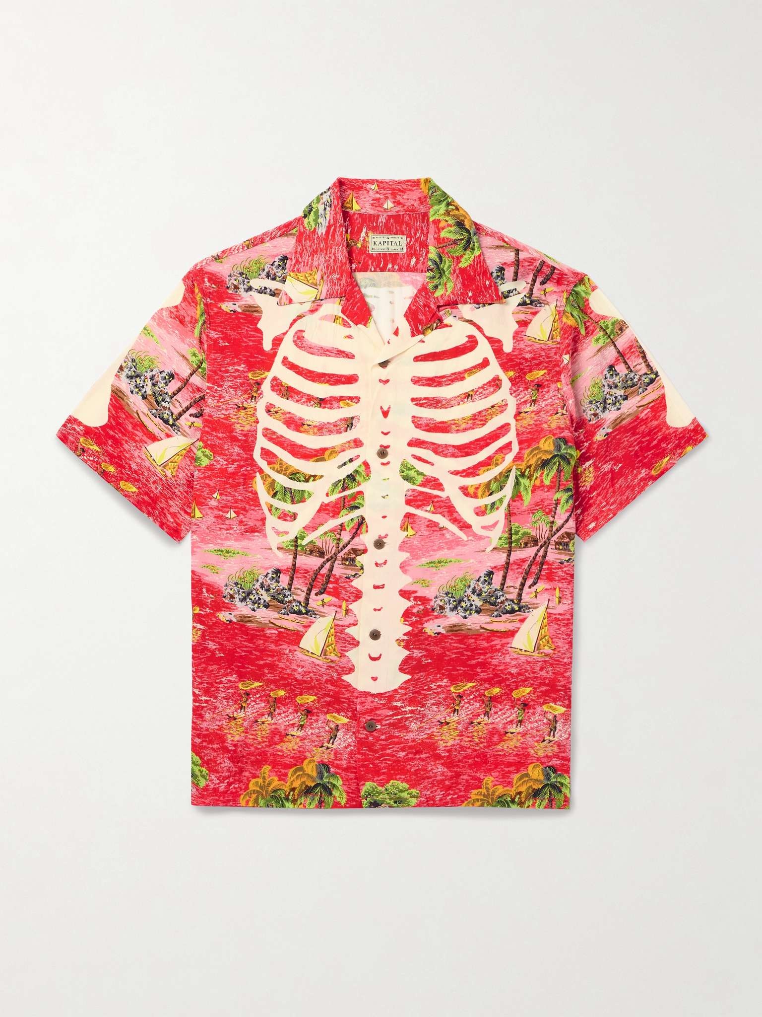Aloha Convertible-Collar Printed Woven Shirt - 1