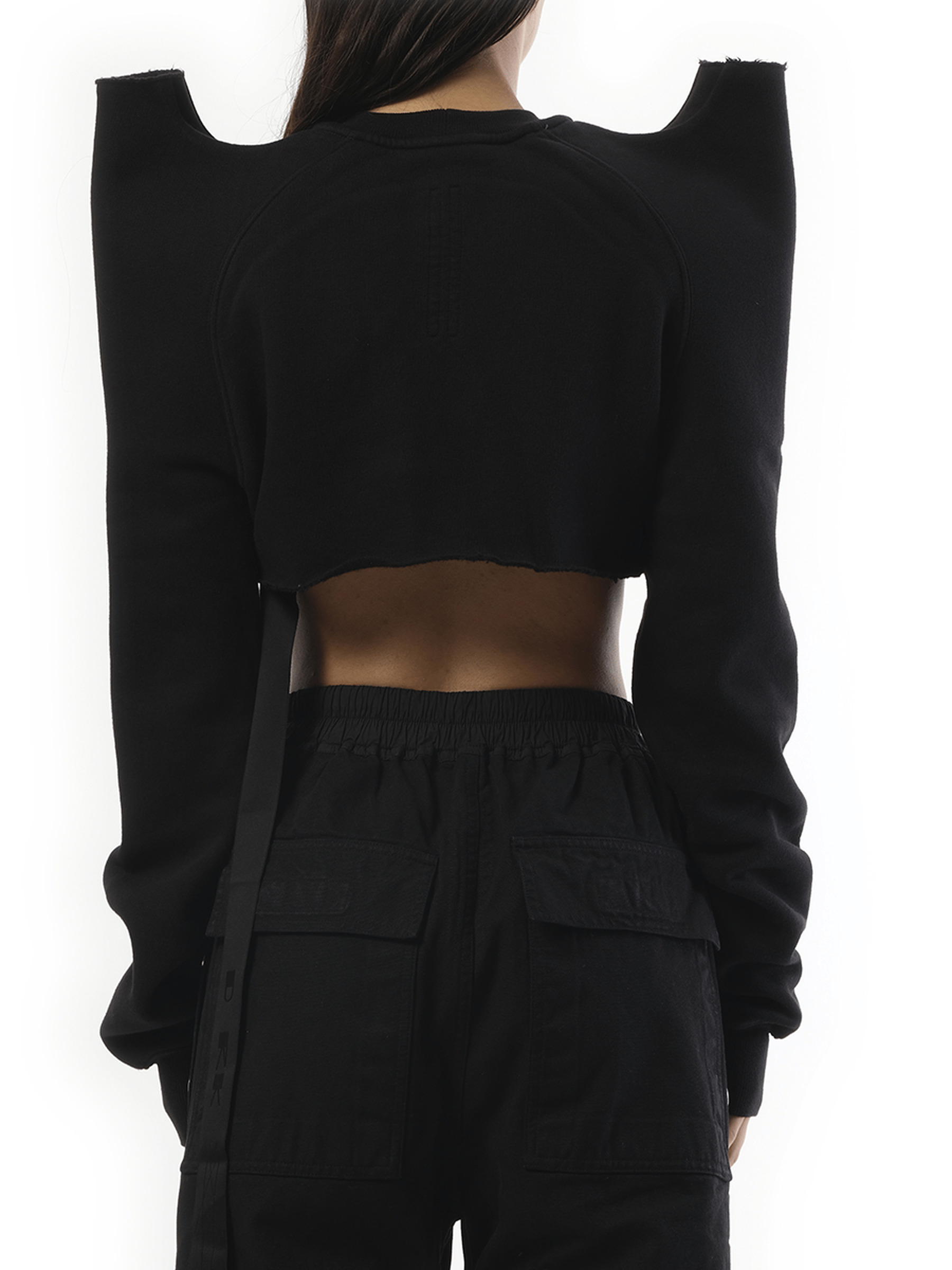 Cropped Tec Sweater in Black - 6