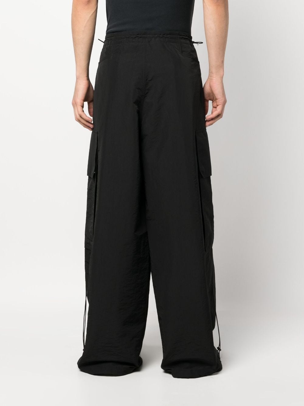 PA Monogram-embroidery wide-leg trousers - 4