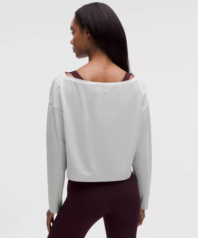 Softy Suedey Relaxed Boatneck Long-Sleeve Shirt 3