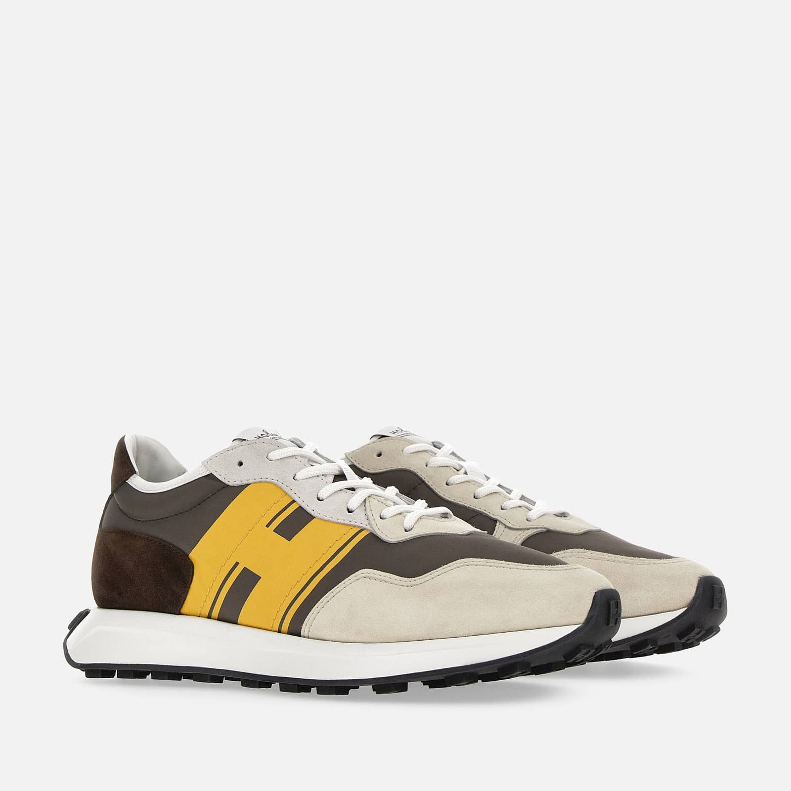 Sneakers Hogan H601 Ivory Yellow Brown - 2
