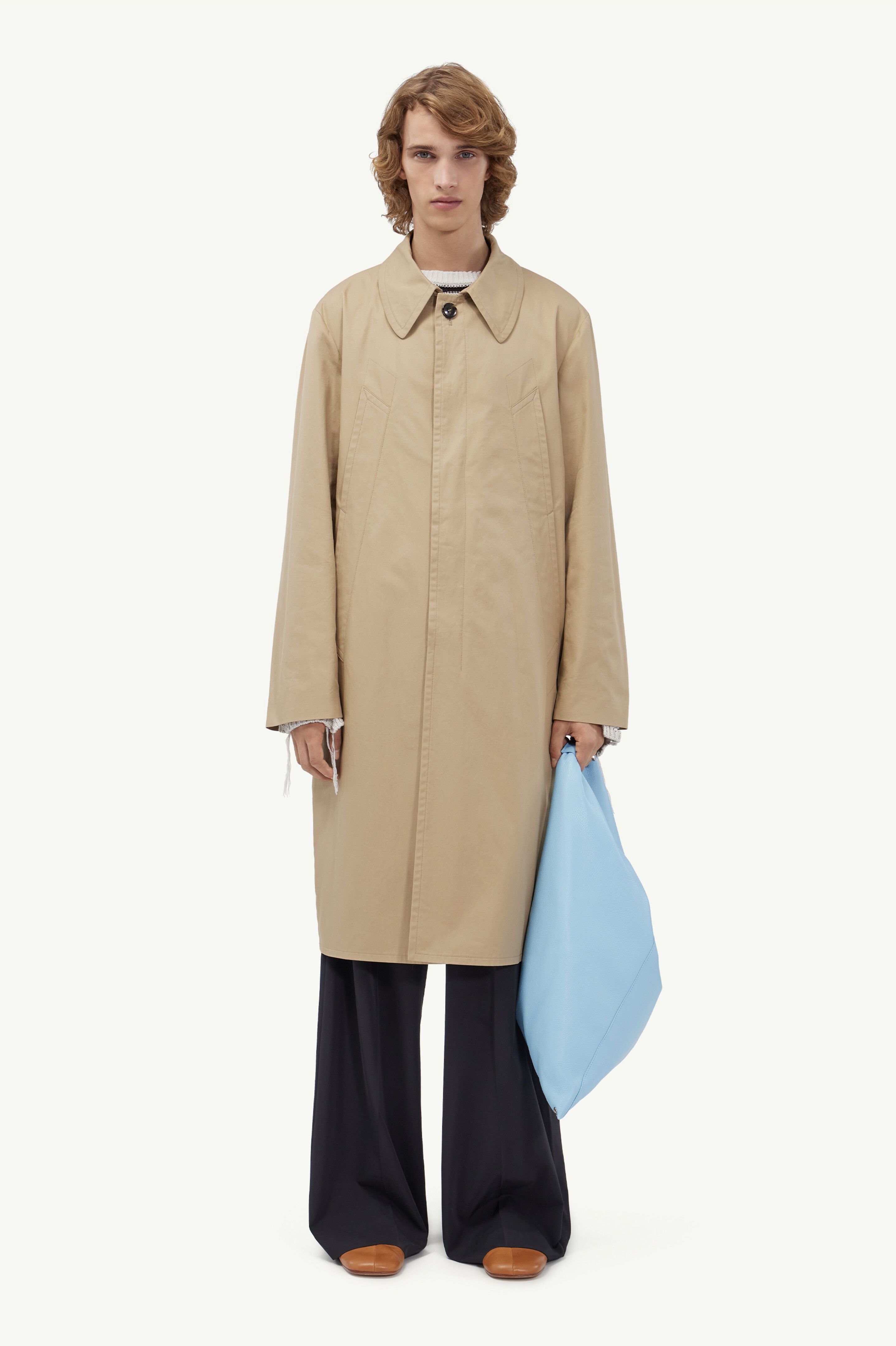 Knee-length trench coat - 2