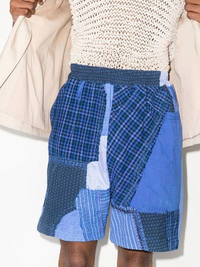 By Walid patchwork track shorts outlook