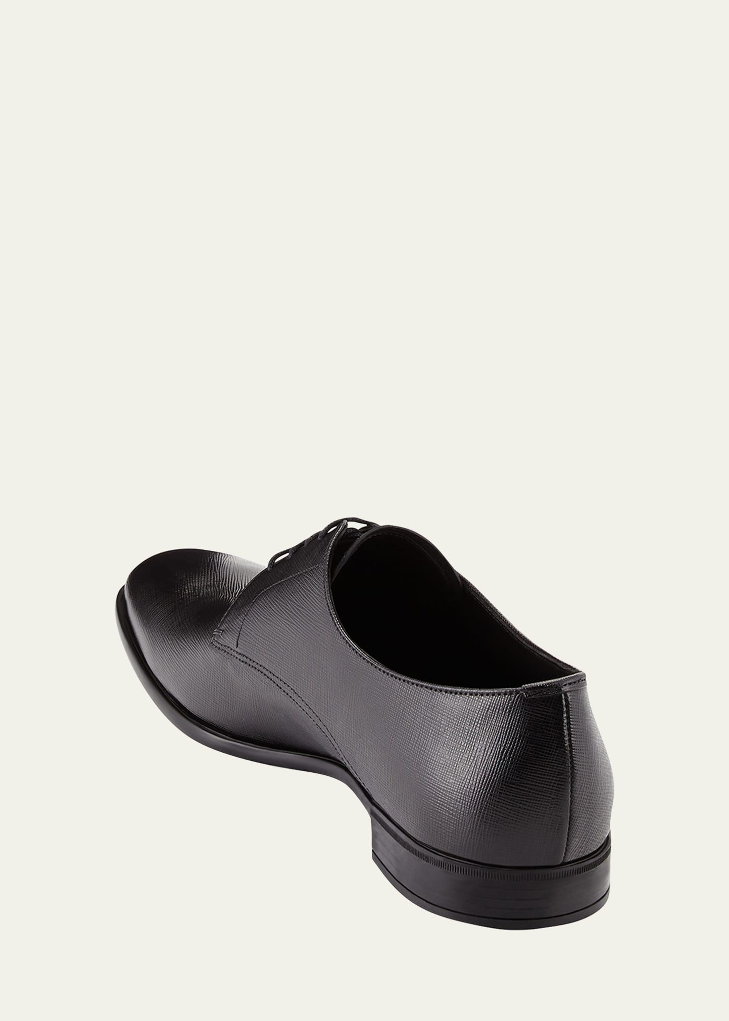 Men's Saffiano Leather Lace-Ups - 4