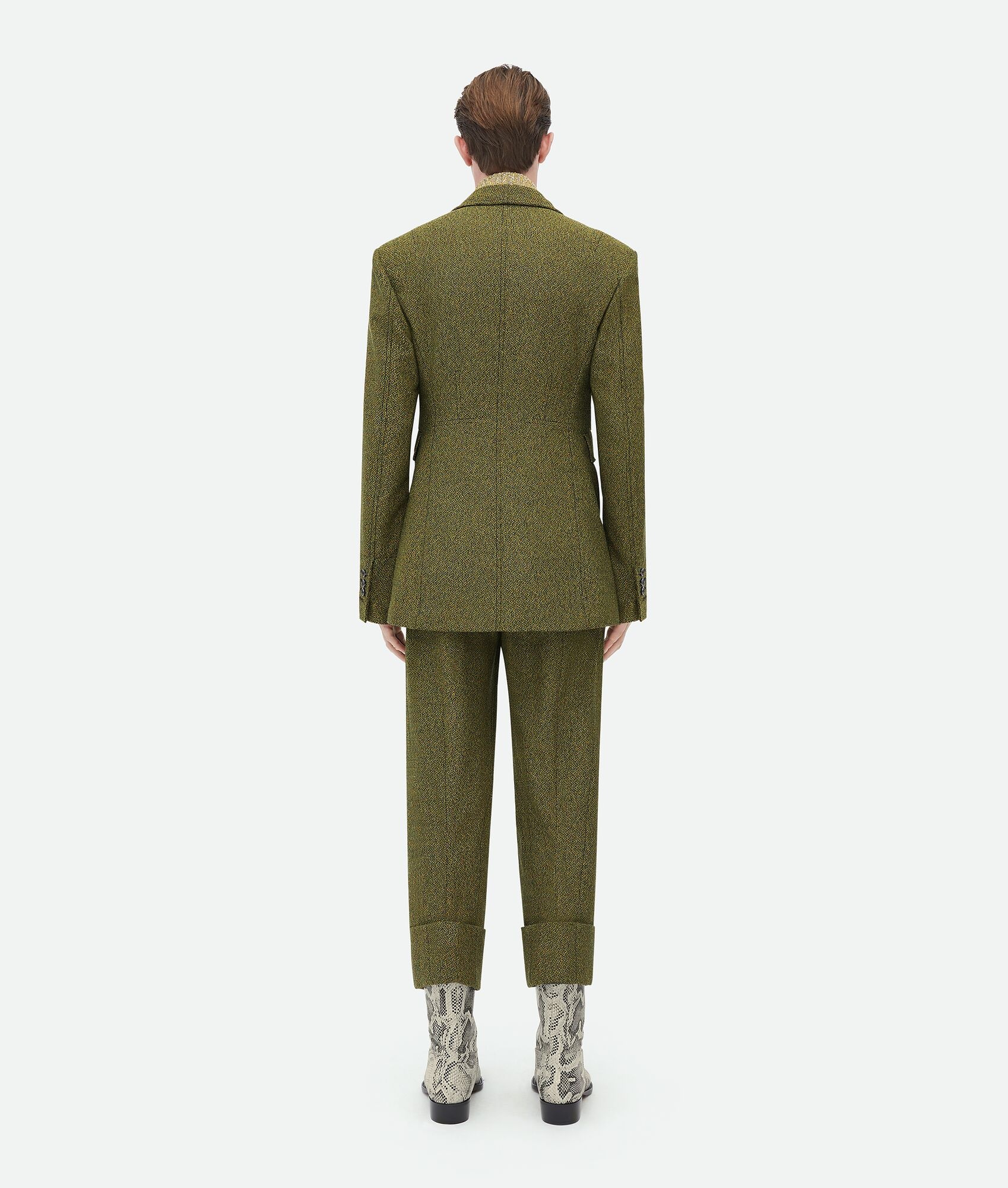 Shawl Collar Textured Cotton Jacket - 3