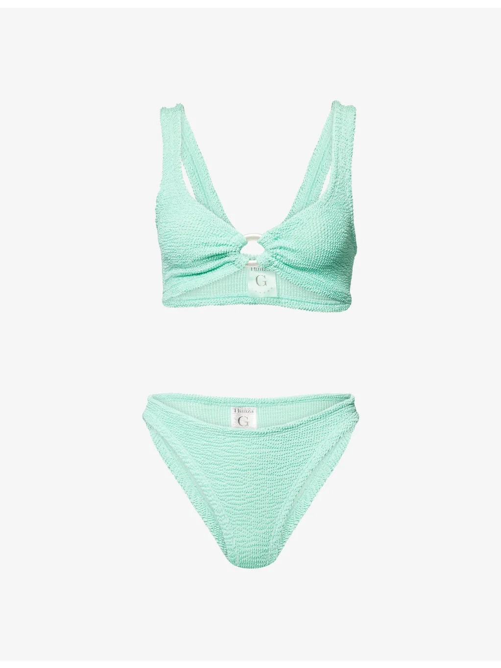 Julia Pearly-Hoop Seersucker Bikini Set - 1