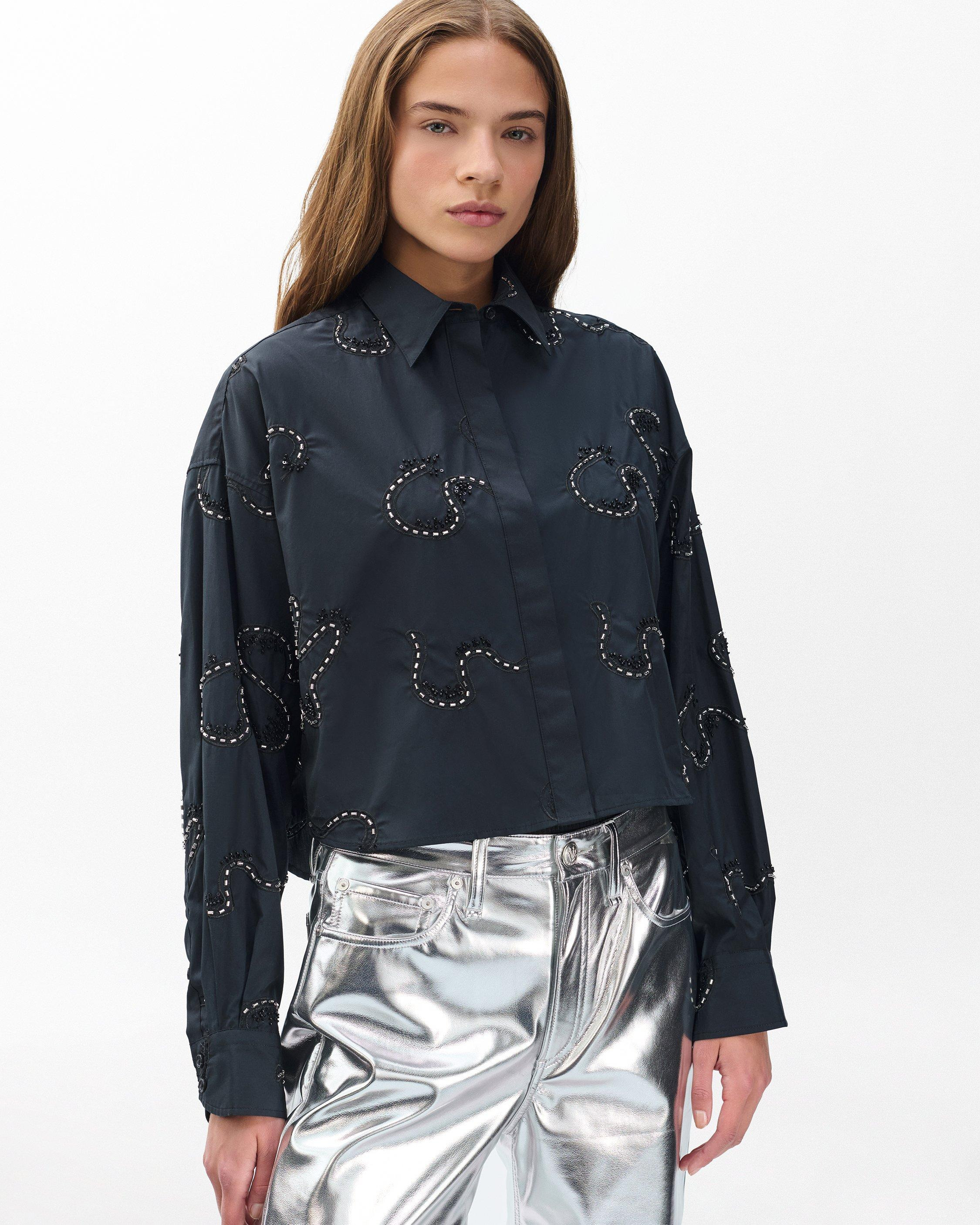 Beatrice Embroidered Poplin Shirt - 2