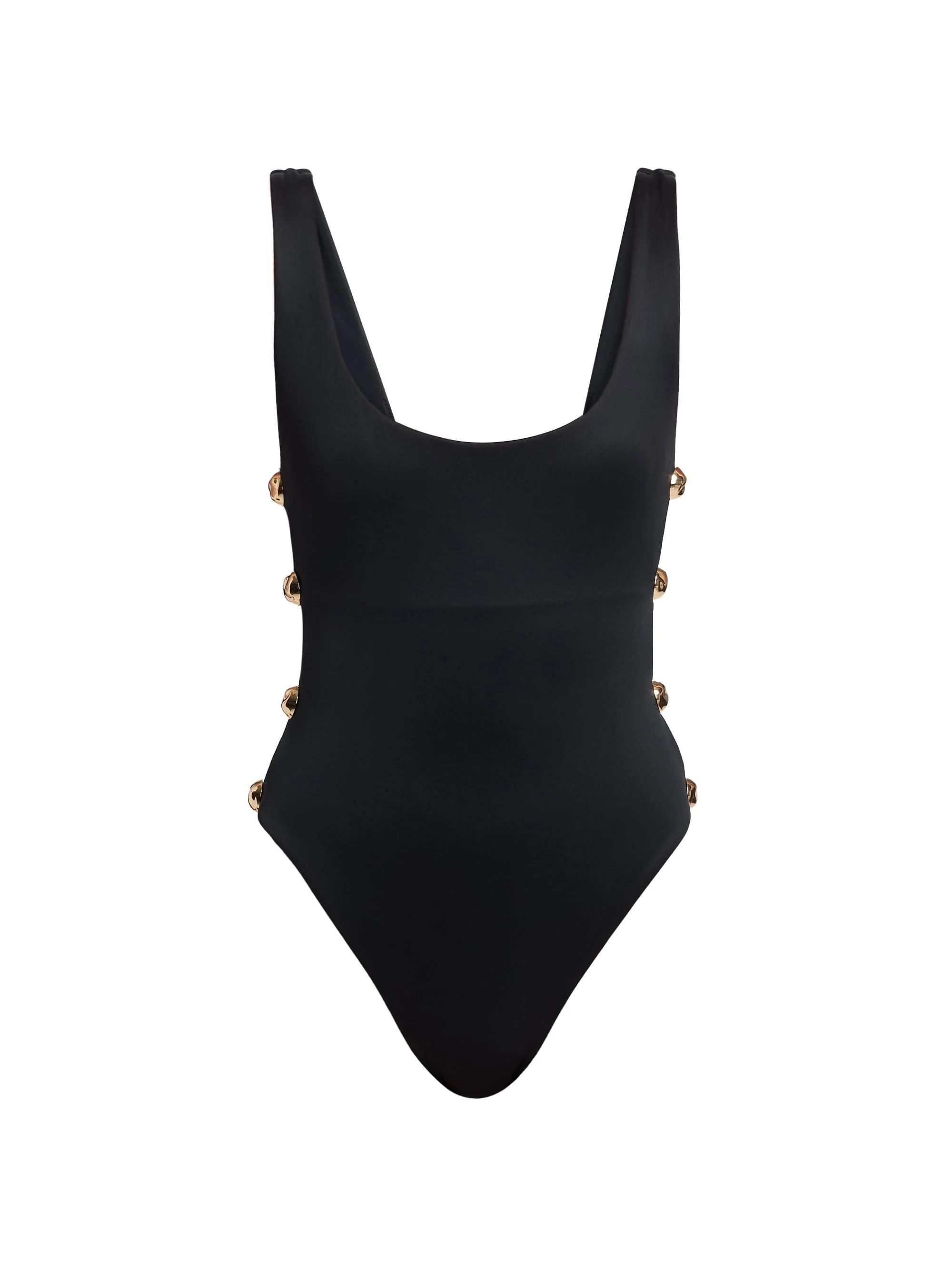 Women's Mona Studded One-Piece Swimsuit - Black - 1