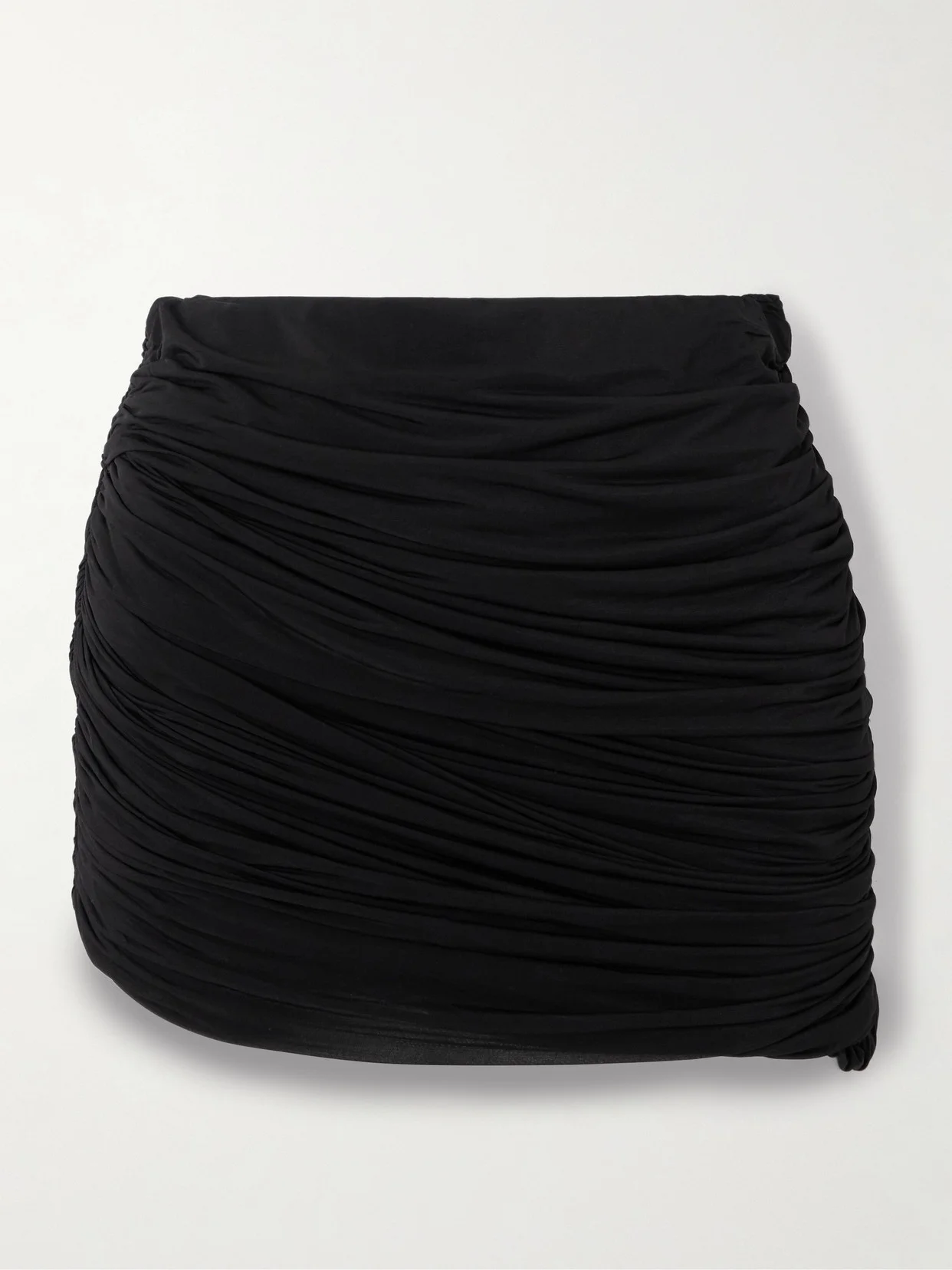 Ruched Stretch-jersey Mini Skirt - 1