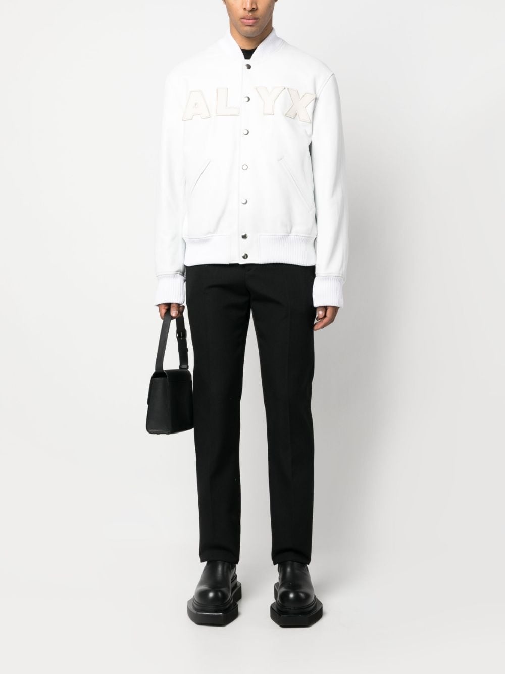logo patch-detail cotton bomber - 2