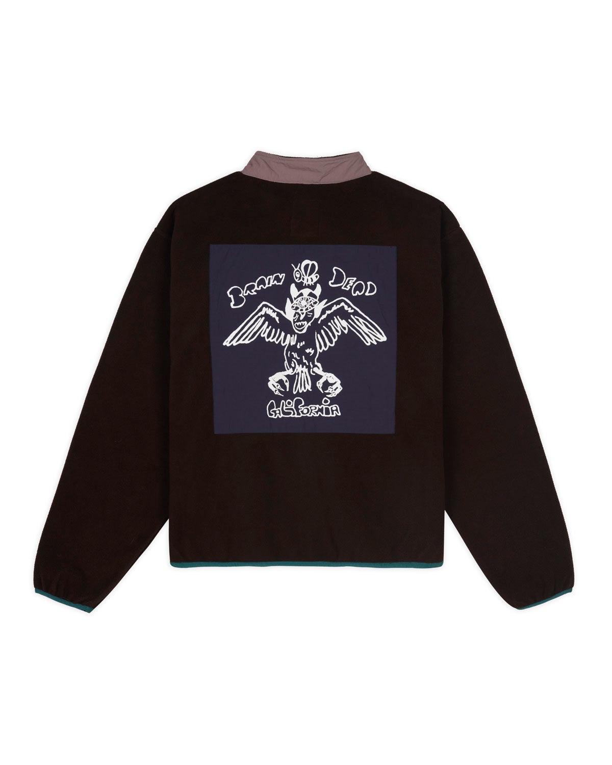 Brain Dead Equipment Fleece Pullover Jacket - Brown - 2