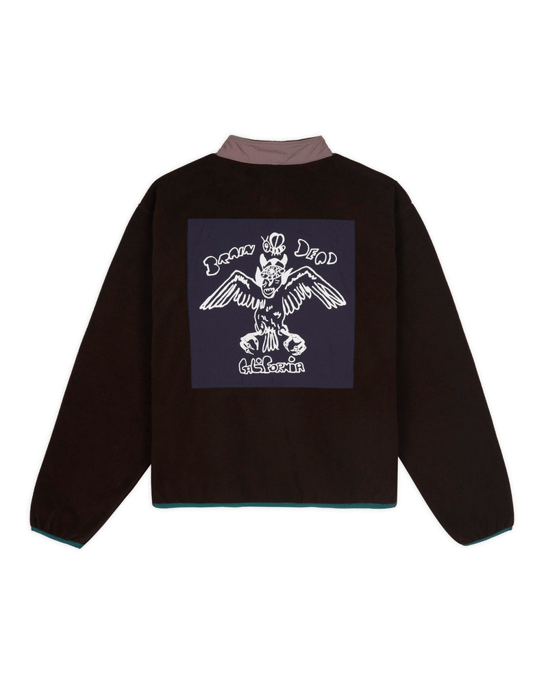 BRAIN DEAD Brain Dead Equipment Fleece Pullover Jacket - Brown outlook
