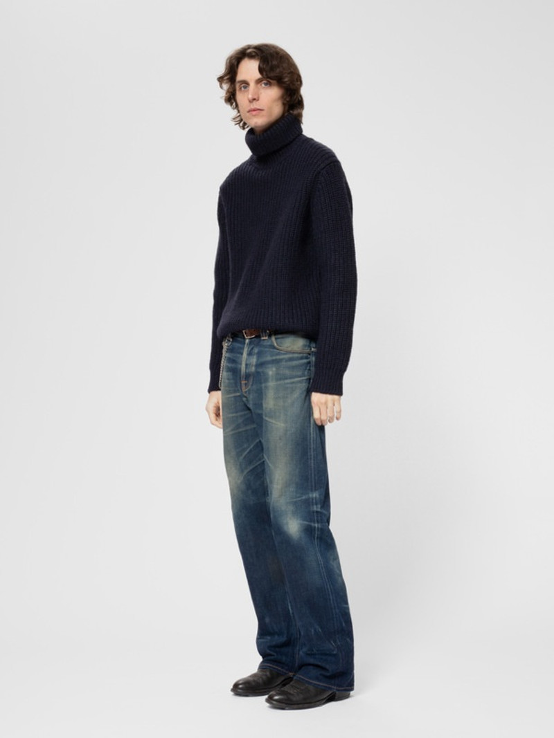 August Chunky Rollneck Knit Navy 3
