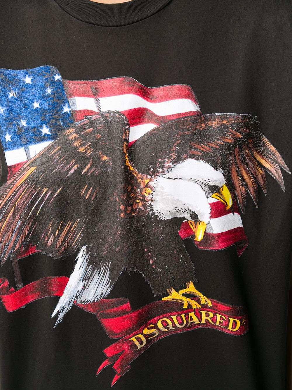 American eagle flag print T-shirt - 5