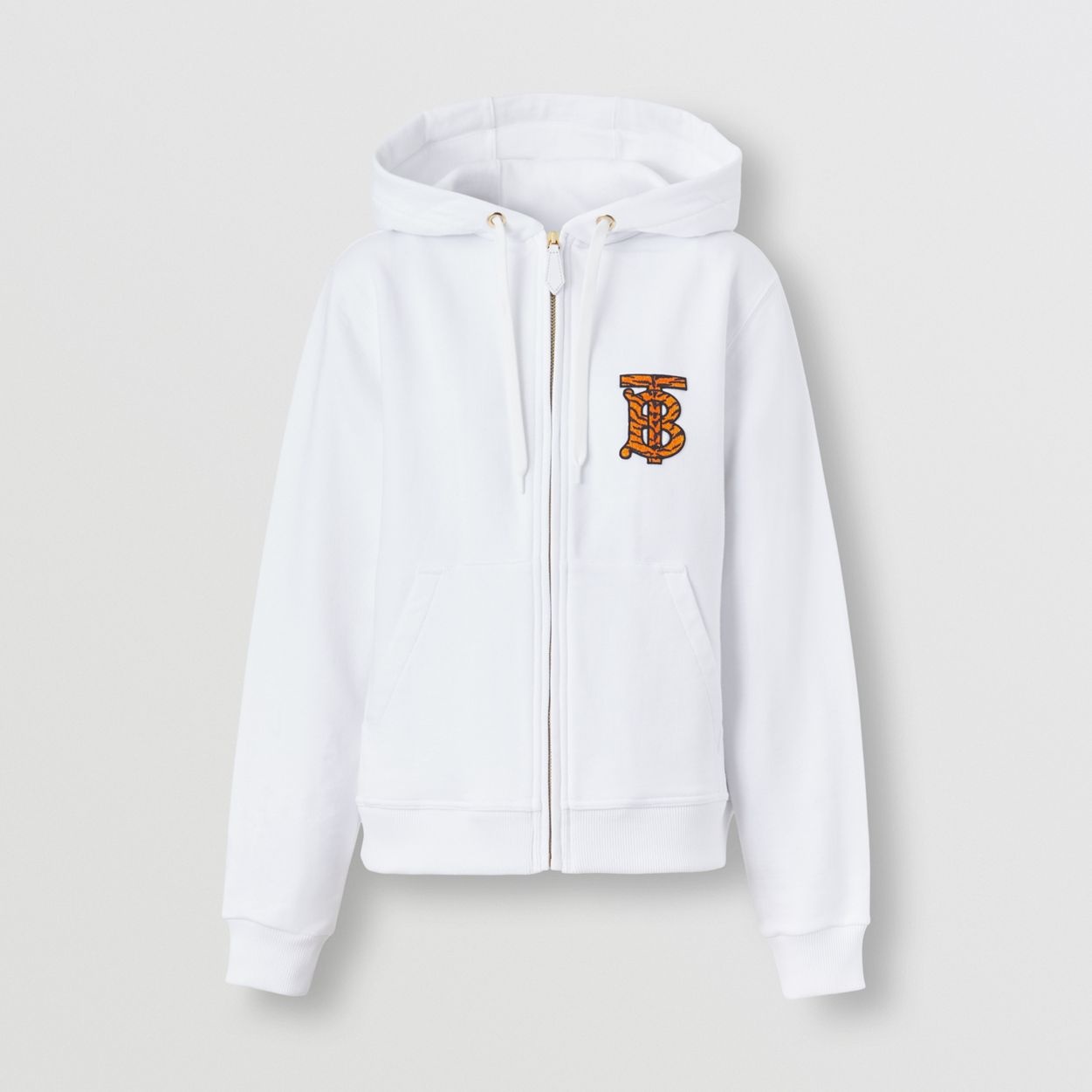 Monogram Motif Cotton Hooded Top - 1