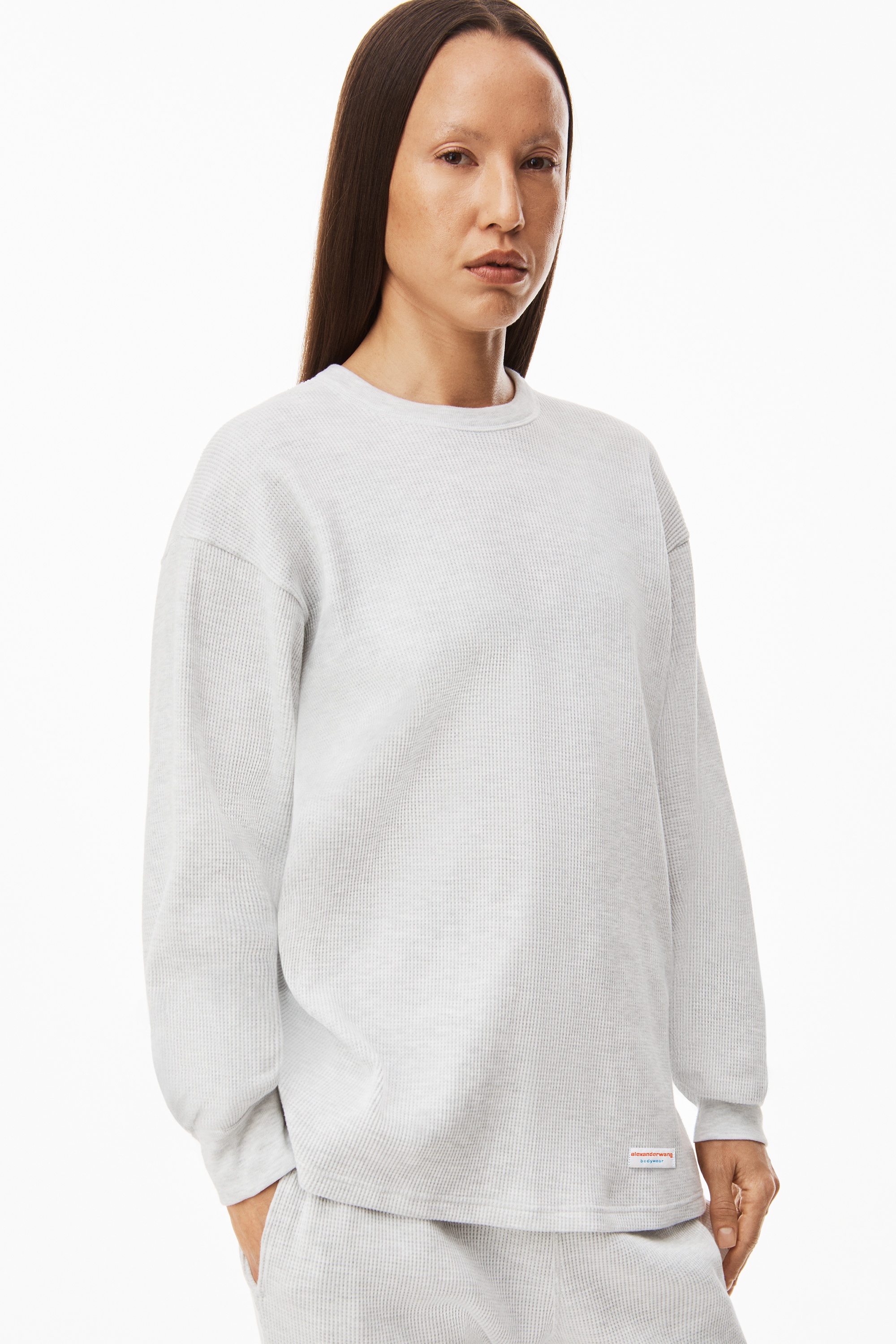 UNISEX LONG SLEEVE IN COTTON WAFFLE THERMAL - 3