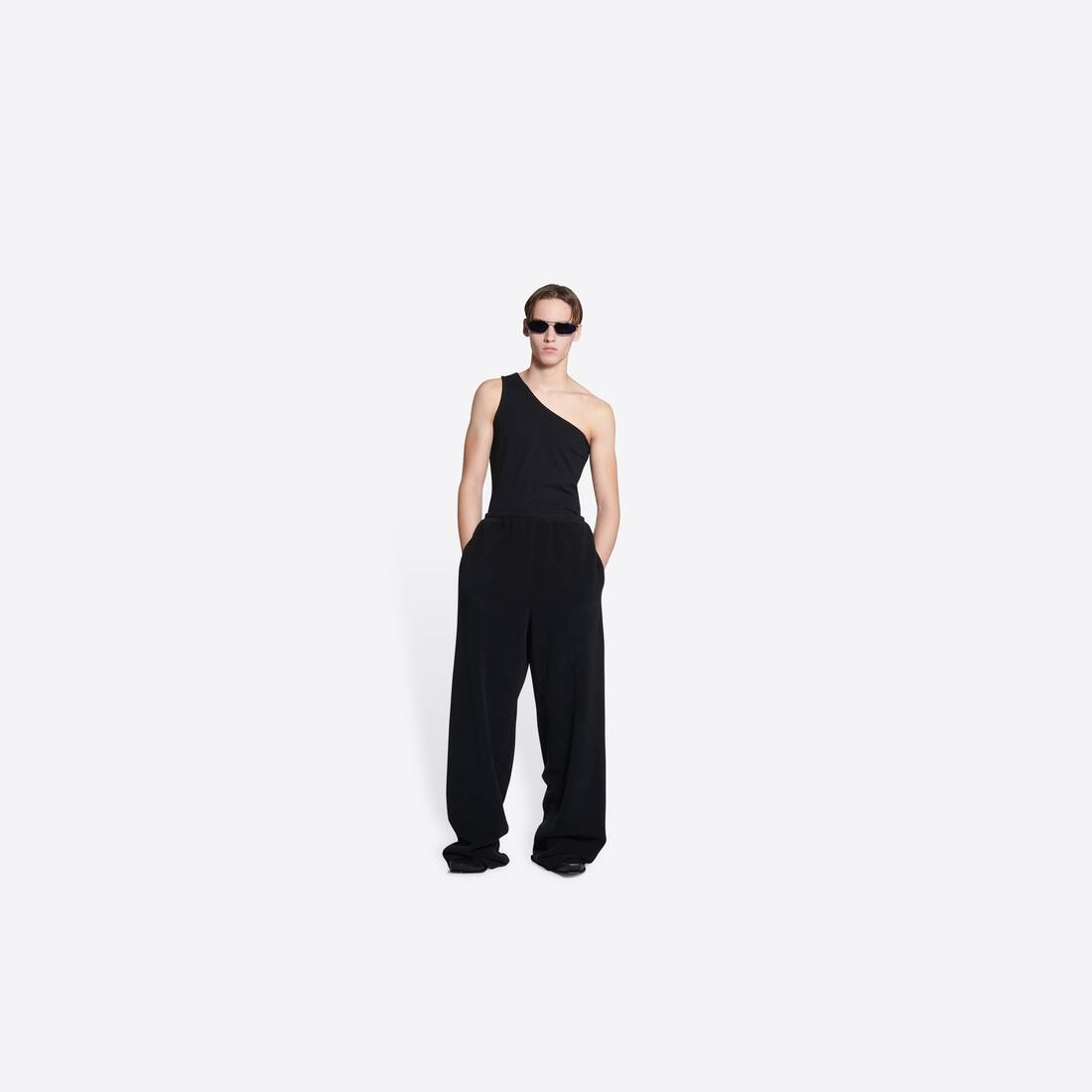 Women's Sporty B Baggy Sweatpants in Black - 2