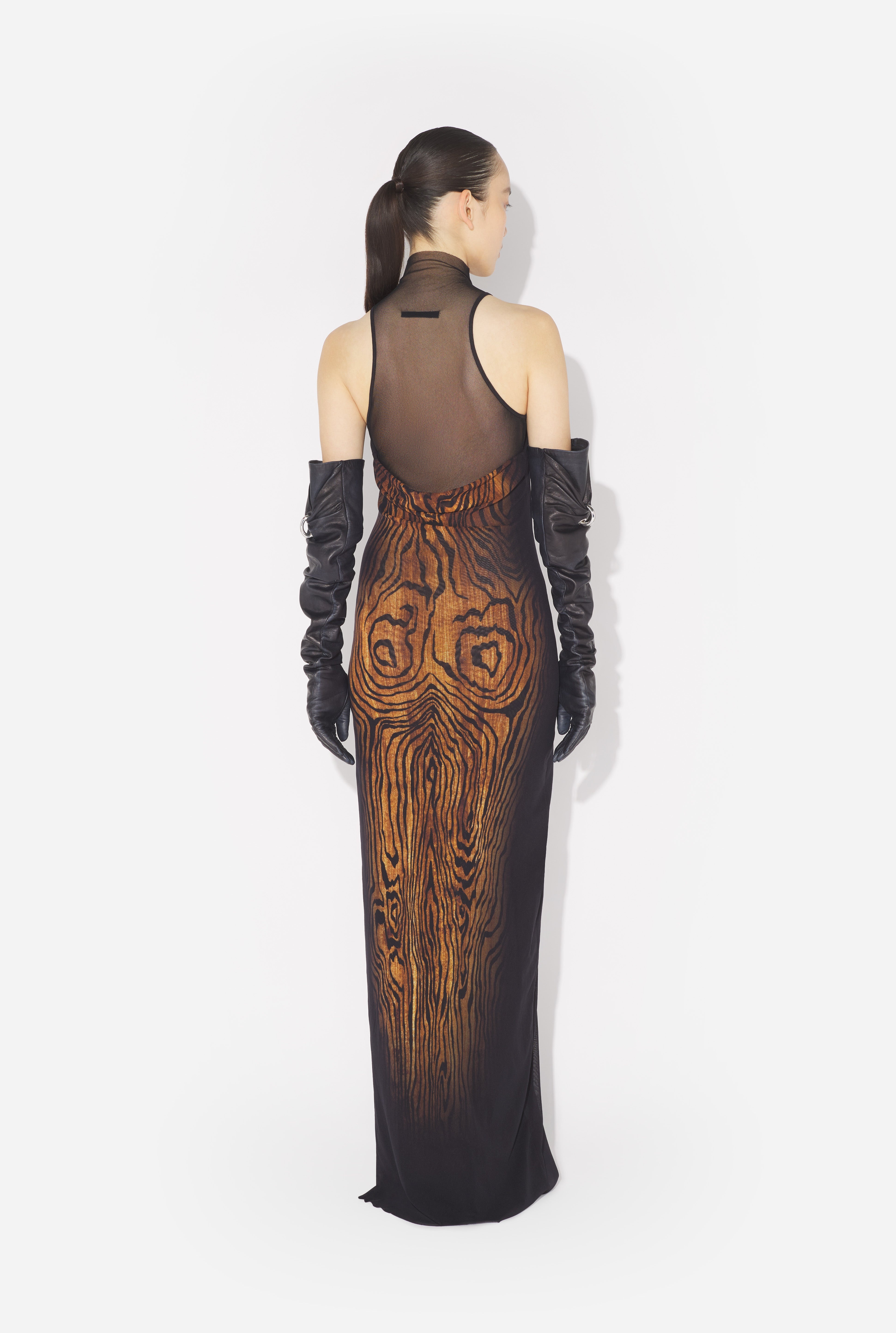 THE LONG DRAPED WOOD DRESS - 2