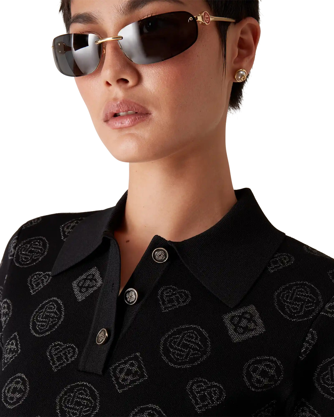 Monogram Jacquard Polo | Casablanca Paris - 3