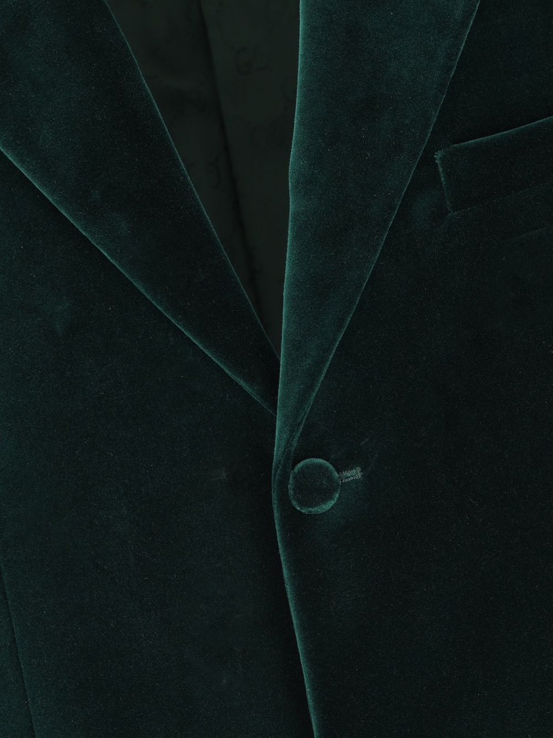 single-breasted velvet blazer 3