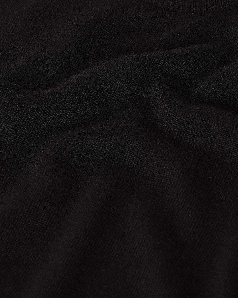 Classic Cashmere Black Round Neck Jumper - 6