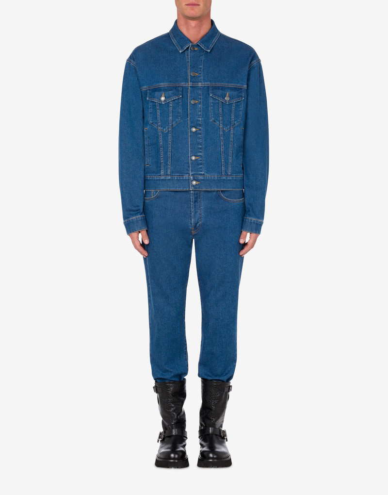 Moschino TEDDY PATCH STRETCH DENIM JACKET outlook
