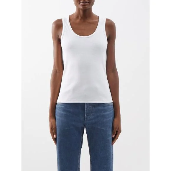 Bottega Veneta Women Scoop-Neck Ribbed Jersey Tank Top - 1